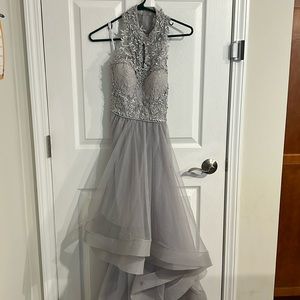 Grey prom dress